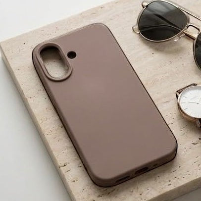 Modern Matte Silicone Case for iPhone & Samsung - Midnight Black