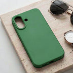 Modern Matte Silicone Case for iPhone & Samsung - Forest Green