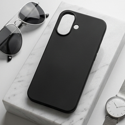Matte Black: Premium Silicone Case with Interior Protection for All Phones