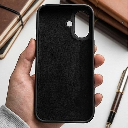 digitaley.co black slim protective phone case with textured finish and raised edges.
