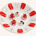 digitaley.co iPhone case with red tea glass motif, premium silicone, slim-waist design.