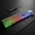digitaley.co gaming keyboard and mouse set with rainbow RGB backlighting and honeycomb mouse design.