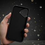 digitaley.co black iPhone case with embellished swan motif and crystal details
