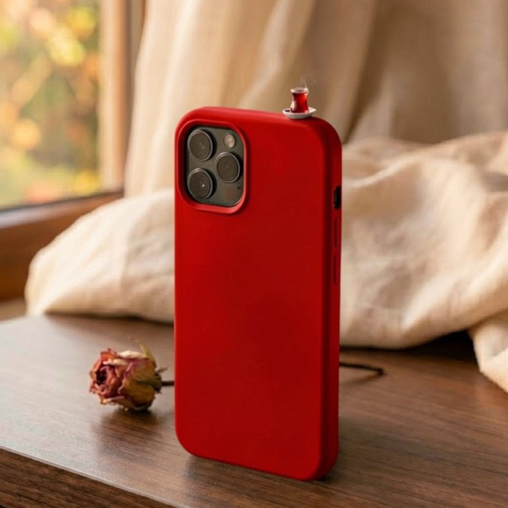 3D Miniature Turkish Tea Silicone Case – Aesthetic "Tea-Spirit" Edition for iPhone