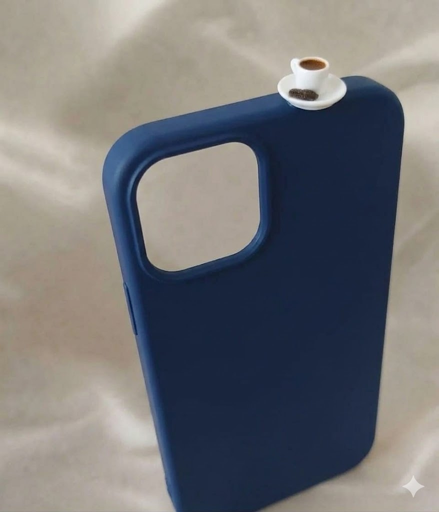 3D Miniature Turkish Coffee & Chocolate Phone Case - Handmade Artisan Accessory for All Phone Models